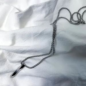 KALUNG TITANIUM KEREN MODEL LIONTIN BALOK ULIR ANTI KARAT