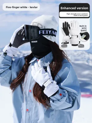 FEIYAAOSI | Touchscreen Compatible Ski Gloves Wrist Support