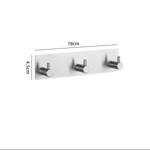 Stainless Steel Thick Row Hook Home Clothes Hanger with Strong Load-bearing Capacity No Need for Drilling or Nailing