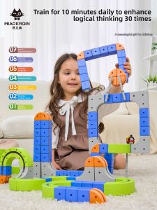 Magnetic Rail Car Building Blocks Toy for 3-6 Year Old Boys