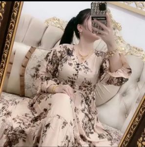 Gamis Dress Wanita Casandra Katun Rayon Kasual