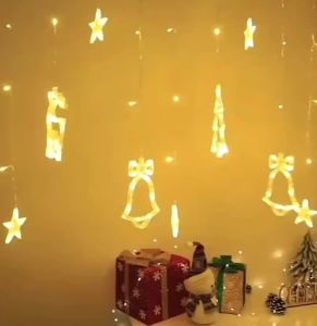 Christmas Lights LED Star Garland Curtain Fairy String Lights Outdoor For Home Decor Holid