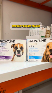 Frontline Plus Dog - Tuýp nhỏ gáy phòng Ngoại ký sinh (ve rận bọ chét) cho Chó - 1 Hộp 3 tuýp