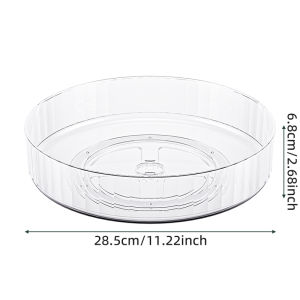 360° Rotating Tray Lazy Susan Fridge Organizer Turntable Storage Tray Clear Food Storage Organizer Spice Rack kitchen Organizer