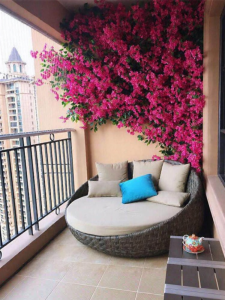 ZIYE | Rattan Wicker Nest Shaped Lounger Bed Outdoor Patio Leisure