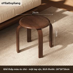 OYIla | Đôn Gỗ Tròn Chắc Chắn Có Thể Đặt chồng cho Bàn Ăn