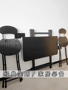 3S FURNITURE Modern Rectangle Foldable Dining Table with Natural Wood Finish - Easy Storage & Quick Assembly