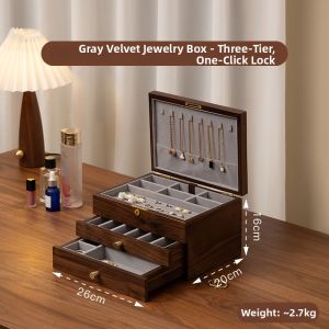 FANHAN | Antique Style Lockable Multi-layer Large Capacity Jewelry Box