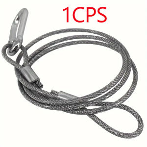 1/4PCS Advanced stage light safety cable black bearing 60KG diameter 4mm 30.3-inch steel safety rope used for stage lighting fl