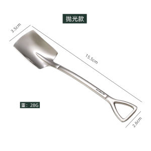 Muỗng Xẻng Sắt Inox 304 Thìa Canh Đáng Yêu Trẻ Em Thìa Tráng Miệng Nổi Tiếng Trên Mạng Cổ Điển Thìa Ăn Dưa Hấu Sáng Tạo Gia Dụng