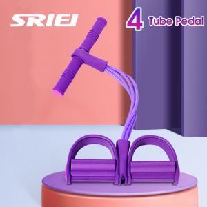 SRIEI 4 Tube Resistance Bands Latex Pedal Exerciser Sit-up Pull Rope Expander Elastic Bands Yoga equipment Pilates Workout