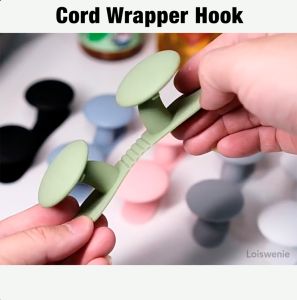Power Cable Cord Winder Organizer Clip For Appliances | Wire Wrapper Hook For Wall
