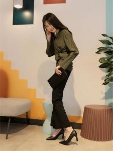 Black High Heel Work Shoes Womens New 2025 Professional Long Stand Comfortable Soft Bottom Commute Slip-On Office Shoes