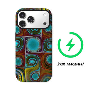 Color Swirl Fractal Phone Case for iPhone 18 17 16 15 14 13 12 11 Air Pro Max Plus Double-layer Cover