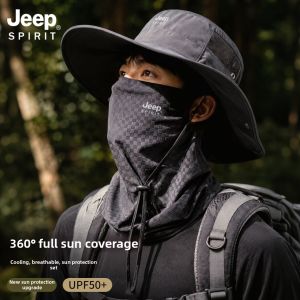 JEEP SPIRIT | UV Protection Wide Brim Sun Hat with Face Cover