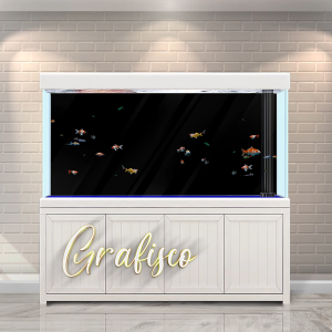 Stiker Background Aquarium Vinyl Premium Tahan Air - Polos (PL)