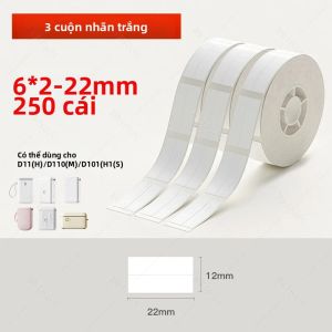 Niimbot | Niimbot D11/D110/D101/D11H/D110M Giấy Dán Nhãn Nhiệt Màu Trắng Chiều Rộng 12-15mm Cho Thẻ Quần Áo Giá Hàng Hóa In Thực Phẩm
