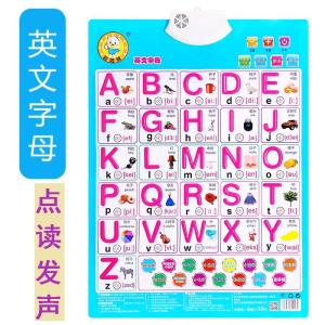 JINGQING | Interactive Wall Stickers for Early Learning 26 English Alphabet Cards