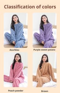 กำมะหยี่ปะการังคู่บวกชุดนอนกำมะหยี่หนาชุดลำลองชุดนอนคู่ jacquard