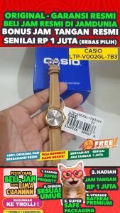 CASIO - CASIO LTP-V002GL-7B3UDF - WOMEN LA - Kulit - Coklat - Jam dunia JD18ST # Jam Tangan Wanita Jam Wanita Jam Tangan Anti Air + CASIO LTP-V002GL-7B3 LTP V002GL 7B3 LTP-V002GL V 002 GL LTPV002 LTP-V002 LTPV002GL LTP-002 $
