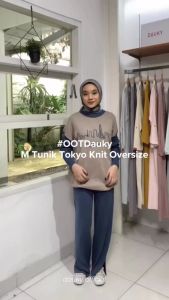 Dauky S Tunic Oversize Tokyo Tunik atasan wanita bahan rajut model oversize