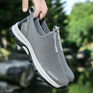 Plus Size Mesh Shoes Mens Summer Breathable 45 Slip-on Bean Bag 46 Mesh Shoes 47 Outdoor Sports and Casual Hiking Shoes 48