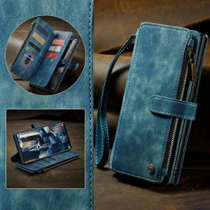 ซองหนังสําหรับSamsung Galaxy S25 Edge S24 Ultra S23 FE S22 S21 S20 Plusหมายเหตุ20 A16 A56ซิปกระเป๋าสตางค์ฝาครอบ