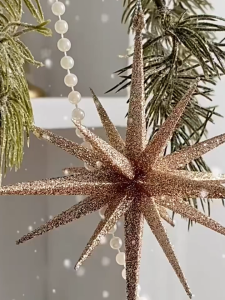 Excellent DIY Plastic XMAS Ornaments Champagne Gold And White Exploding Star Tree Decorations Christmas Tree Decoration