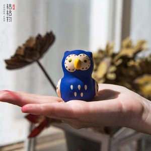 Handmade Clay Owl Doll Toy Workshop Ceramic Decorative Figurine Cute Hand-Painted Home Decoration Gift for Friends And Colleagues
