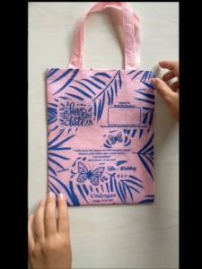 Undangan Pernikahan Tas Vintage Rustic Elegan Unik Lucu Premium Bermanfaat Murah Kain Tebal