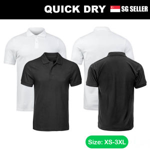 [SG] Polo Collar Tshirt Dri Fit Mens Breathable High Quality Quick Dry Cool Material Dri-Fit Polo Short Sleeve Men