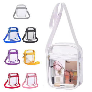 Transparent Crossbody Bag PVC Single Shoulder Womens Mobile Phone Bags Versatile And Simple Waterproof Small Square Bag