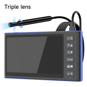 7 IPS 360° Auto Ratote Endoscope Camera 9.5mm 1080P HD Borescope Split Design Dual&Triple Lens Inspection Camera for Car