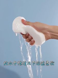 【 In Stock 】Soft Sponge Shower Brush Sponge Body Scrubber Bath Exfoliating Scrub Body Skin Remover Exfoliante Berus Span Pengelupasan 去角质海绵刷