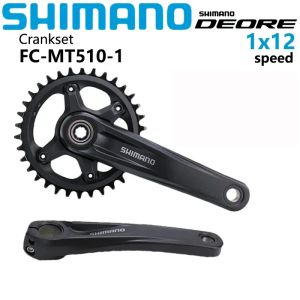 SHIMANO DEORE FC-MT510-1 Crankset 1x12 Speed MTB Mountain Bicycle MT510 Crankset 170mm 175mm 32T 34T With MT501 Bottom Bracket Original Bike Accessories