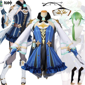 Genshin Impact Sucrose Cosplay Costume Knights Of Favonius SATO Uniform Jumpsuit Anime Game Character Full Sets Fancy Performance Clothing