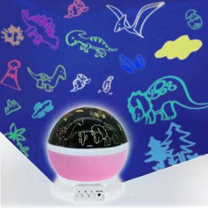 Feimefeiyou | LED Night Lamp Jurassic Park Dinosaur Projector Light Automatic Color Change USB RGB Lights For Childrens Room Birthday Party