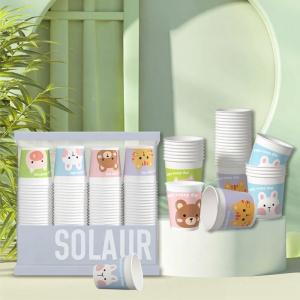 Leak-Resistant Insulated Paper Cups 200ml 100 Count