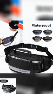 CJY SHOP#3001 Fashion Men`s crossbody waist bag designed with multiple zippered pockets ideal for daily essentials.