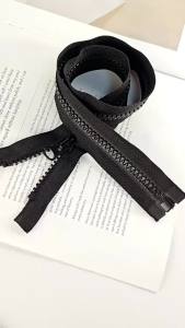 AU. Black Zipper For Jacket Hoodies Size 20cm to 60cm Apparel Zipper Plastic Resin Zipper 1Pc