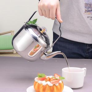 304 Stainless Steel Tea Pot for Home Office Hotel Restaurant Tea Brewing Pot with Filter Net Tea Kettle Chinese Style Dining Utensils