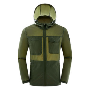 จี๊ป | เสื้อแจ็คเก็ตกันแดด Jeep กันลม กันฝน กันแดด กันยูวี ระบายอากาศได้ดี ทรงหลวม ฤดูร้อน สำหรับผู้ชาย เสื้อคลุมกันแดดแบบมีฮู้ด