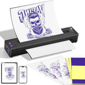 Máy In Stencil Hình Xăm Không Dây P19 Máy Sao Chép Nhiệt Tương Thích Với Điện Thoại Thông Minh & Máy Tính Để Dễ Dàng Truyền Mẫu Hình Xăm.