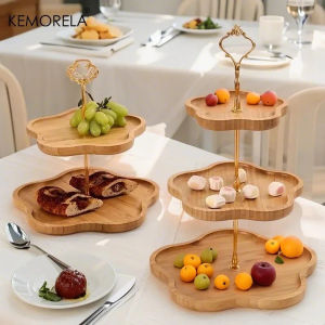 KEMORELA Wooden Cake Tray: A Stylish Addition to Your Holiday Party