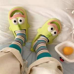 Cute Big Eyes Clownfish Indoor Slippers Women Soft Bottom EVA Summer Cool Sandals Anti-Slip One-Strap Home Comfort Shoes