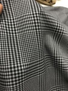 vải cotton sọc caro Hàn_( khổ 1m5) màu xám dày mềm co dãn may đầm váy quần tây comple vv