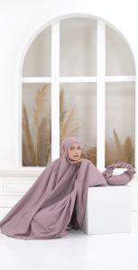 MUKENA DEWASA KATUN PREMIUM POLOS TRAVELING 2IN1 ALIYA