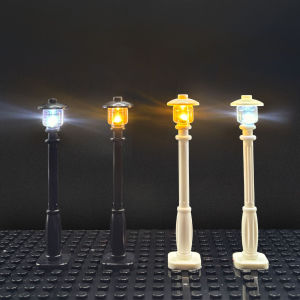 10pcs LED luminous city street lampUSB powered building block lampMOC lighting accessories