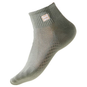 miiow | Mens Summer Thin Breathable Cotton Socks Anti-Odor Absorbent Sporty MiiOW Cat Person Pure Color Hollow Mesh Short Socks