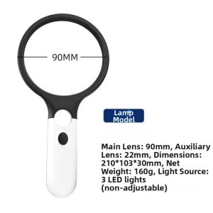 Jiaxun | High Clarity Lighted Large View Magnifying Glass 145mm